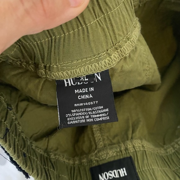 Hudson Kids Olive Green Pull On Cotton Chambray Shorts Girl’s XL - Picture 4 of 7